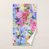 Hummingbirds et fleurs (Serviette à main)