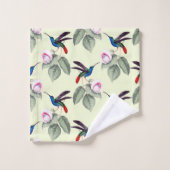 Hummingbirds et fleurs (Gant de toilette)