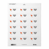 HUMMINGBIRDS ÉTIQUETTES DE ADRESSE (Feuille entière)