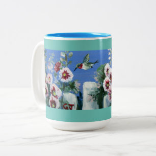 HUMMINGBIRDS FENCE Two-Tone COFFEE MOK