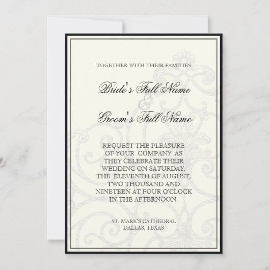 Hummingbirds in Swirls - Faire-part de mariage (Devant)