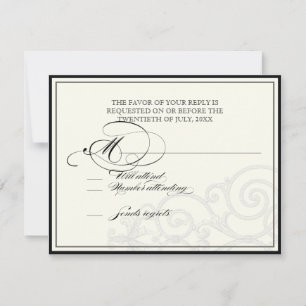 Hummingbirds n Swirls - RSVP Response Kaart