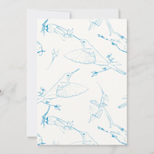 Hummingbirds Pattern Save The Date (Voorkant)