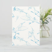 Hummingbirds Pattern Save The Date (Staand voorkant)