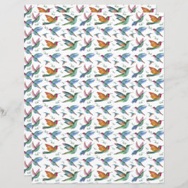 Hummingbirds Scrapbook Paper