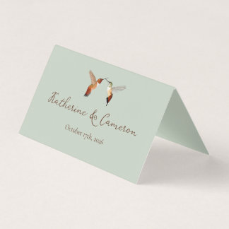 Hummingbirds Wedding Place Cards