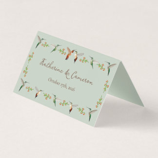 Hummingbirds Wedding Place Cards