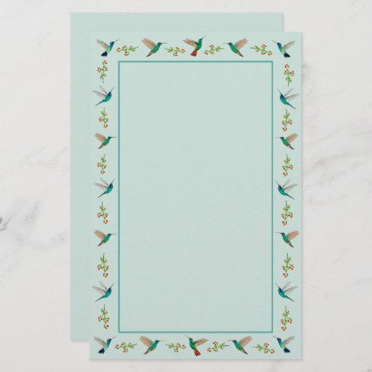 Hummingvogel Briefpapier (Voorkant / Achterkant)