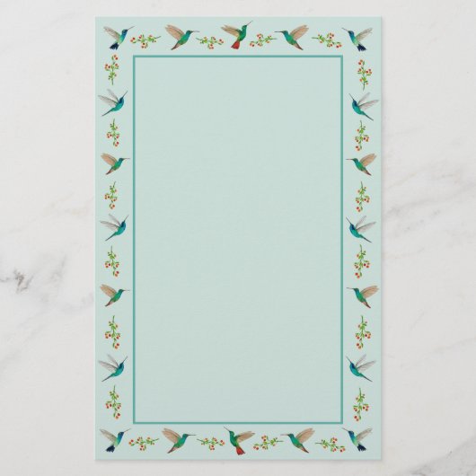 Hummingvogel Briefpapier (Voorkant)