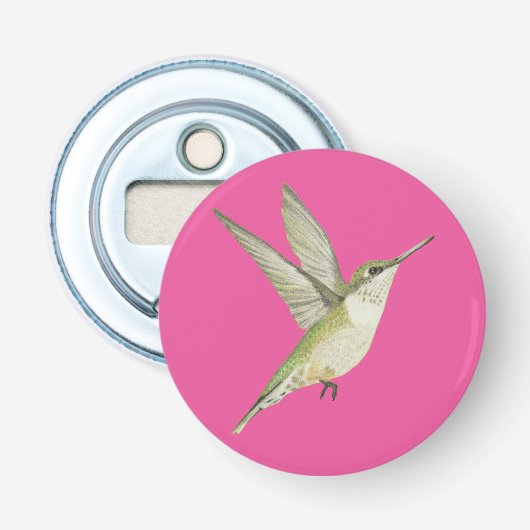 Hummingvogel Button Flesopener (Voorkant)
