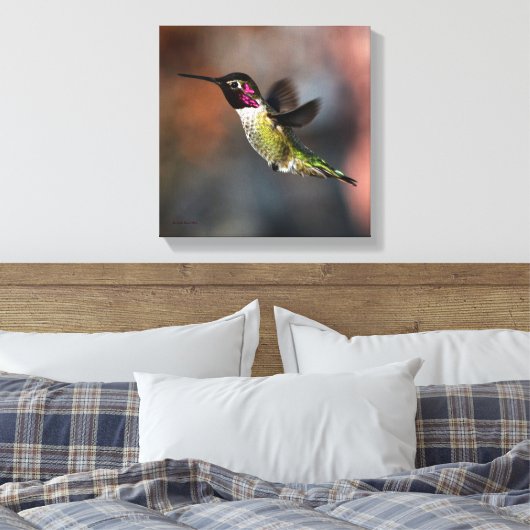 Hummingvogel Canvas Afdruk (Insitu (Slaapkamer))