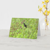 Hummingvogel Kaart (Gele Bloem)