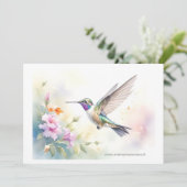 Hummingvogel Kaart (Staand voorkant)