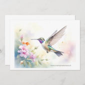 Hummingvogel Kaart (Voorkant / Achterkant)