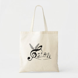 Hummingvogel - Muzieknoten en symbolen Tote Bag