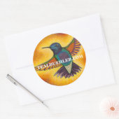 Hummingvogel Ronde Sticker (Envelop)