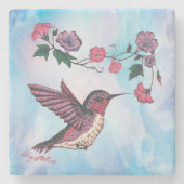 Hummingvogel Stenen Onderzetter (Voorkant)