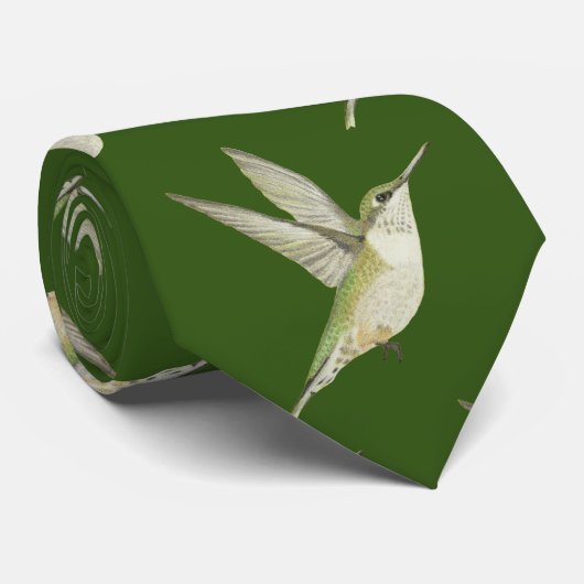 Hummingvogel Stropdas (Opgerold)