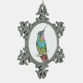 Hummingvogel Tin Sneeuwvlok Ornament (Links)