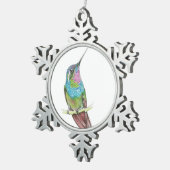 Hummingvogel Tin Sneeuwvlok Ornament (Rechts)