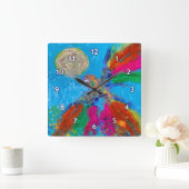 Hummingvogel Vierkante Klok (Huis)