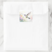 Hummingvogel Vierkante Sticker (Tas)
