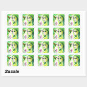 Hummingvogel Vierkante Sticker (Vel)