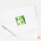 Hummingvogel Vierkante Sticker (Envelop)