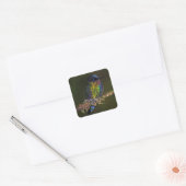 Hummingvogel Vierkante Sticker (Envelop)