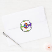 Hummingvogels 1 ronde sticker (Envelop)