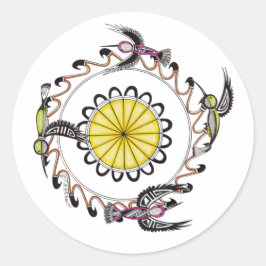 Hummingvogels 2 ronde sticker