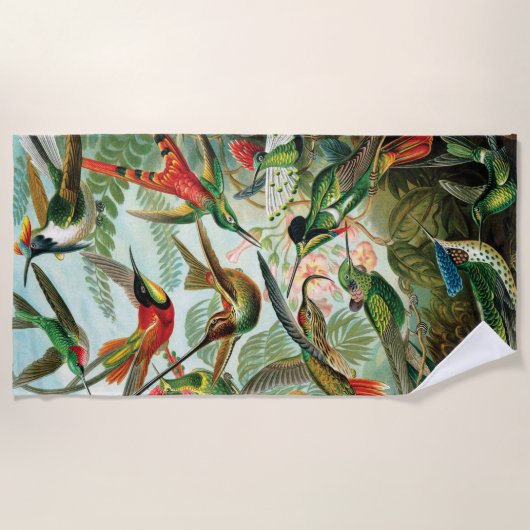 Hummingvogels door Ernst Haeckel Strandlaken (Voorkant)