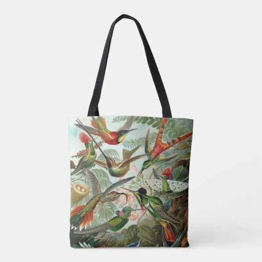 Hummingvogels door Ernst Haeckel, vogelbomen Tote Bag (Achterkant)