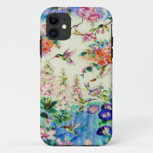 Hummingvogels en bloemen Hoesje-Mate    iPhonecase Case-Mate iPhone Case (Achterkant)