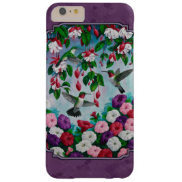 Hummingvogels en bloemen Paars iPhone 16 Hoesje