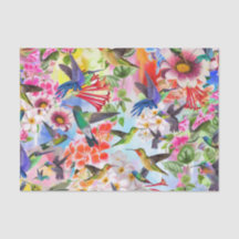 Hummingvogels en bloemen