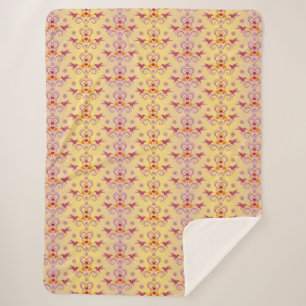 Hummingvogels en harten sherpa deken