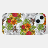 Hummingvogels en tropische bouquet Case-Mate iPhone case (Achterkant (horizontaal))
