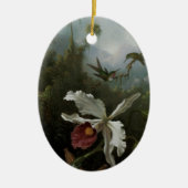 Hummingvogels en White Orchid van Martin J. Heade Keramisch Ornament (Voorkant)