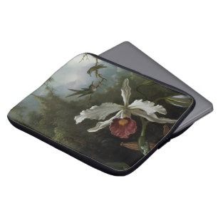 Hummingvogels en White Orchid van Martin J. Heade Laptop Sleeve