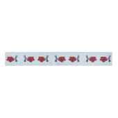 Hummingvogels Hibiscus Floral Art Grosgrain Lint (Voorkant)