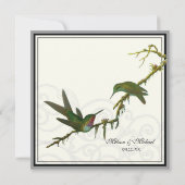 Hummingvogels in Swirls - Weddenschap Kaart (Achterkant)