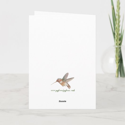 Hummingvogels Kaart (Achterkant)