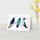 Hummingvogels Kaart (Gele Bloem)