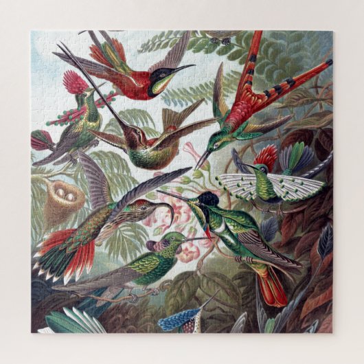  Hummingvogels Kunst ter illustratie van oud boek Legpuzzel (Verticaal)
