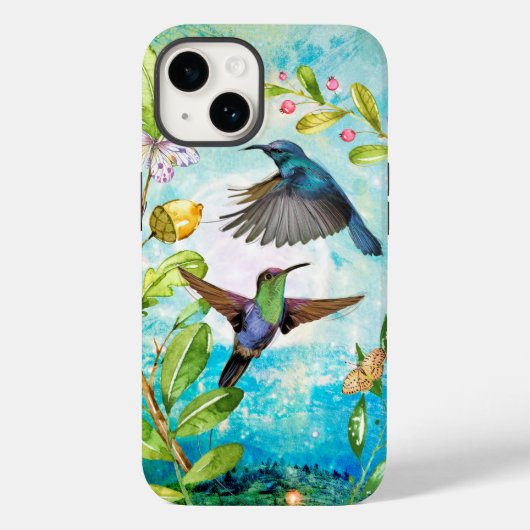 Hummingvogels Soil Floral Tuin Botanisch Case-Mate iPhone Case (Achterkant)