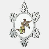 Hummingvogels Tin Sneeuwvlok Ornament (Rechts)