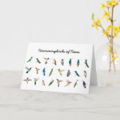 Hummingvogels uit Texas Kaart (Gele Bloem)