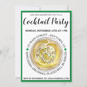 Hummus Chickpeas Mediterranean Food Cocktail Kaart