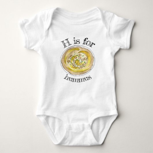 Hummus Houmous Mediterraan Midden-Oosters Voedsel Romper (Voorkant)